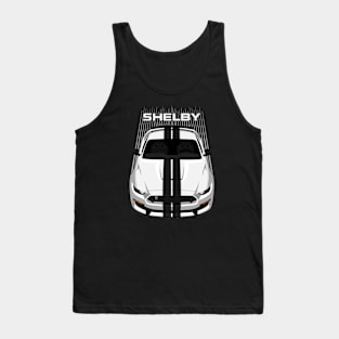 Ford Mustang Shelby GT350 2015 - 2020 - White - Black Stripes Tank Top